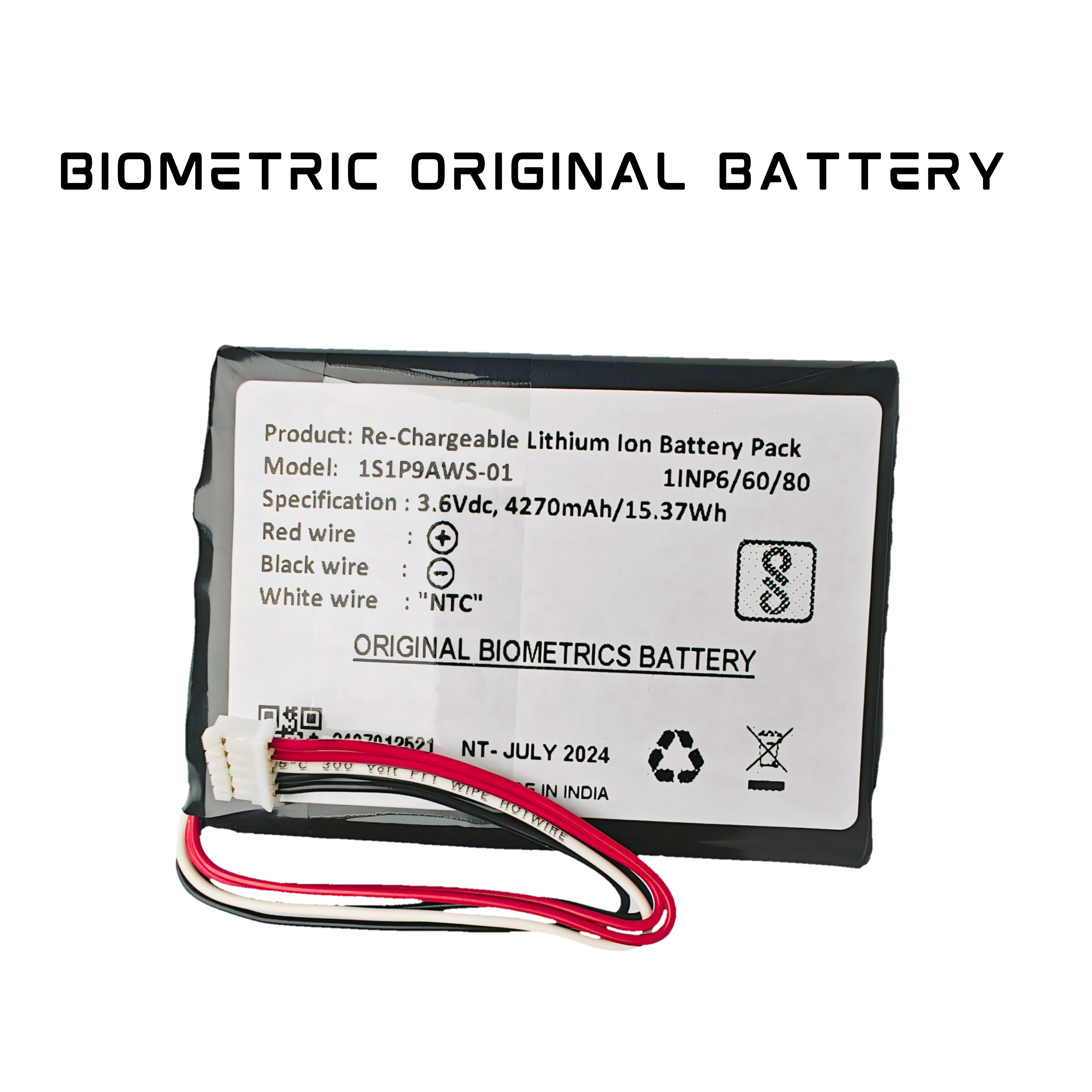 Biometric Battery For Attendance Tab